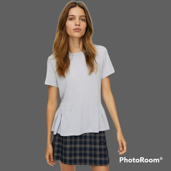 NWOT – White Small Aritzia Minerva Peplum Top - Picture 5 of 8